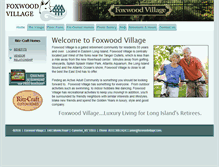 Tablet Screenshot of foxwoodvillage.com